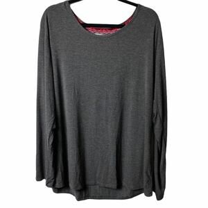 Daisy Fuentes Grey Long Sleeve Women 2X Bl…